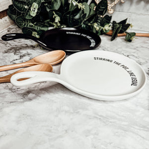 Ceramic Spoon Rests + Wood Spoon Set