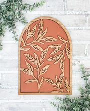 Load image into Gallery viewer, 3D Boho Leaf Arch Leaner Sign
