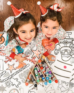 Christmas Coloring Tablecloth | Christmas Family Activity