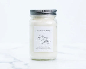 Autumn Cottage - Smith & Co. Candles 16 oz. Mason Jar Soy Wax Candle