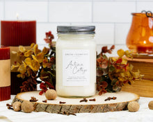 Load image into Gallery viewer, Autumn Cottage - Smith &amp; Co. Candles 16 oz. Mason Jar Soy Wax Candle
