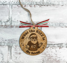 Load image into Gallery viewer, Six Seven Santa Ornaments

