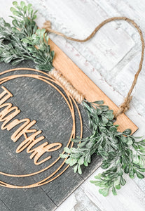 Rustic Fall Pennant Hanging Sign