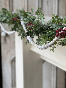 Cadence Garland White Wash - Christmas Decor - Winter Decor