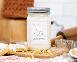 Cookies for Santa - Smith & Co. Candles 16 oz. Mason Jar Soy Wax Candle