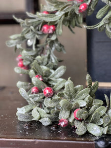 Crystalline Mistleberry Garland - Christmas Greenery - Winter Decor