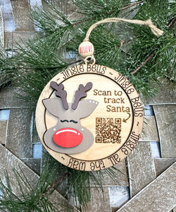 Reindeer Santa Tracker Christmas Ornament