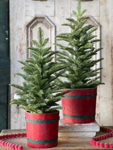 Holiday Barrel Buckets - Christmas Decor - Winter Decor