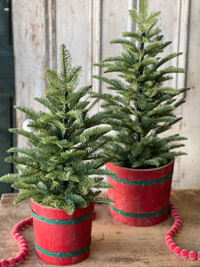 Holiday Barrel Buckets - Christmas Decor - Winter Decor