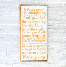 Load image into Gallery viewer, A Prayer of Thanksgiving Framed Sign
