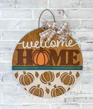 Load image into Gallery viewer, Welcome Home Pumpkin Door Hanger

