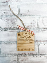 Load image into Gallery viewer, Desr Santa Handwriting Keepsake Christmas Ornament - Personalized
