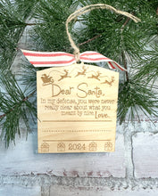 Load image into Gallery viewer, Desr Santa Handwriting Keepsake Christmas Ornament - Personalized
