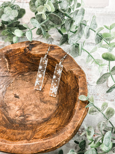 Snowflake Bar Acrylic Earrings