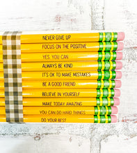 Load image into Gallery viewer, Motivational Set of Engraved Pencils
