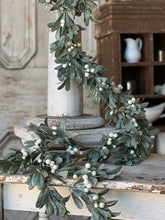 Load image into Gallery viewer, Ice Kissed Mistletoe Garland - Christmas Greenery - Winter Decor
