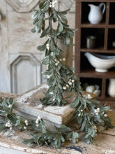 Load image into Gallery viewer, Ice Kissed Mistletoe Garland - Christmas Greenery - Winter Decor
