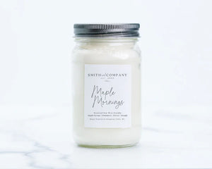 Maple Mornings - Smith & Co. Candles 16 oz. Mason Jar Soy Wax Candle