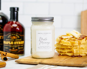 Maple Mornings - Smith & Co. Candles 16 oz. Mason Jar Soy Wax Candle