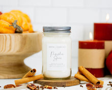 Load image into Gallery viewer, Pumpkin Spice - Smith &amp; Co. Candles 16 oz. Mason Jar Soy Wax Candle
