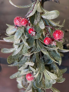 Crystalline Mistleberry Mini Drop - Christmas Greenery - Winter Decor