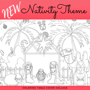 Nativity Coloring Tablecloth | Christmas Family Activity