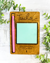 Load image into Gallery viewer, Personalized Pen &amp; Sticky Note Pad Holder
