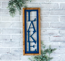 Load image into Gallery viewer, Porch Beach Lake Framed Sign
