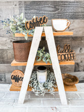 Load image into Gallery viewer, 3D Hello Coffee Tiered Tray Set - Kitchen Decor
