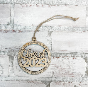 Class of 2023 Wood Keepsake Ornament - Car Charm