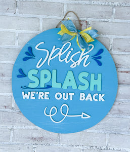 Splish Splash Pool Door Hanger
