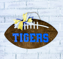 Load image into Gallery viewer, Personalized Team Mascot Football Door Hanger

