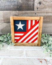 Load image into Gallery viewer, Patriotic Flag Quilt Framed Sign

