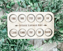 Load image into Gallery viewer, Outdoor Scavenger Hunt Tray for Kids
