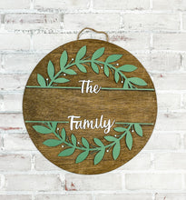 Load image into Gallery viewer, Farmhouse Family Personalized Door Hanger - Housewarming - Wedding Gift
