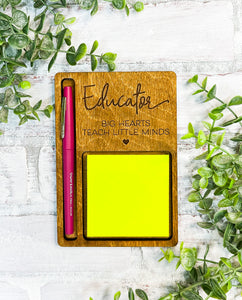 Personalized Pen & Sticky Note Pad Holder