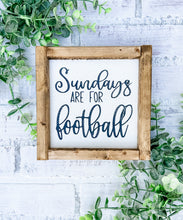 Load image into Gallery viewer, Sundays Are For Football Framed Shelf Sitter Sign

