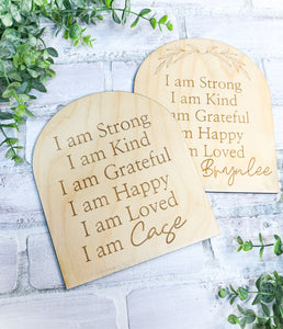 Personalized Affirmations Shelf Sitter Sign