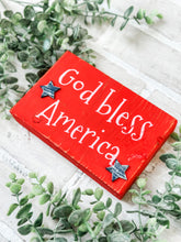 Load image into Gallery viewer, Rustic Patriotic Shelf Sitter - Tiered Tray Decor
