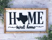 Load image into Gallery viewer, 3D Personalized State Home Sweet Home Sign Farmhouse Framed Sign
