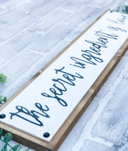 Load image into Gallery viewer, The Secret Ingredient Is Love Rustic Wood Plaque Sign - Valentine&#39;s Day - Kitchen Decor
