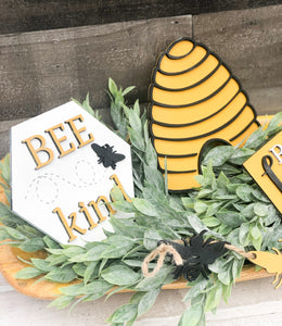 3D Bee Tiered Tray Set - Spring - Seasonal Decor