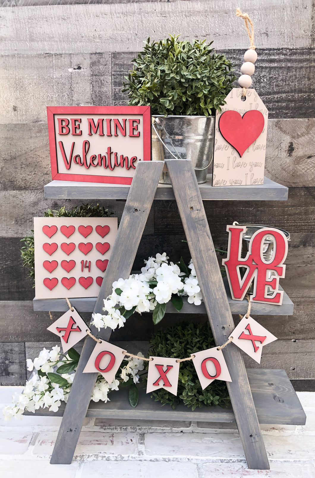 3D Valentine's Day Tiered Tray Set - Love - Holiday Decor