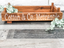Load image into Gallery viewer, Cotton &amp; Co. Mercantile Tray - Centerpiece - Personalized Gift
