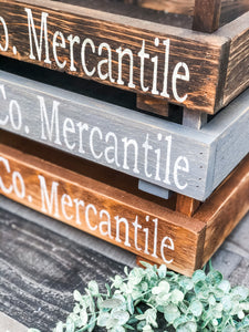 Cotton & Co. Mercantile Tray - Centerpiece - Personalized Gift
