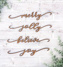 Load image into Gallery viewer, Christmas Place Setting Words - Table Decor
