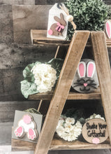 Load image into Gallery viewer, 3D  Shake Your Cottontail Bunny Tiered Tray Set - Spring - Seasonal Decor - Easter Decoration
