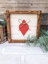 Load image into Gallery viewer, Framed Rustic Ornament Shelf Sitter - Christmas Decoration
