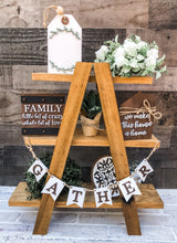 Load image into Gallery viewer, 3D Family Tiered Tray Set - Farmhouse Decor - Mother&#39;s Day Gift
