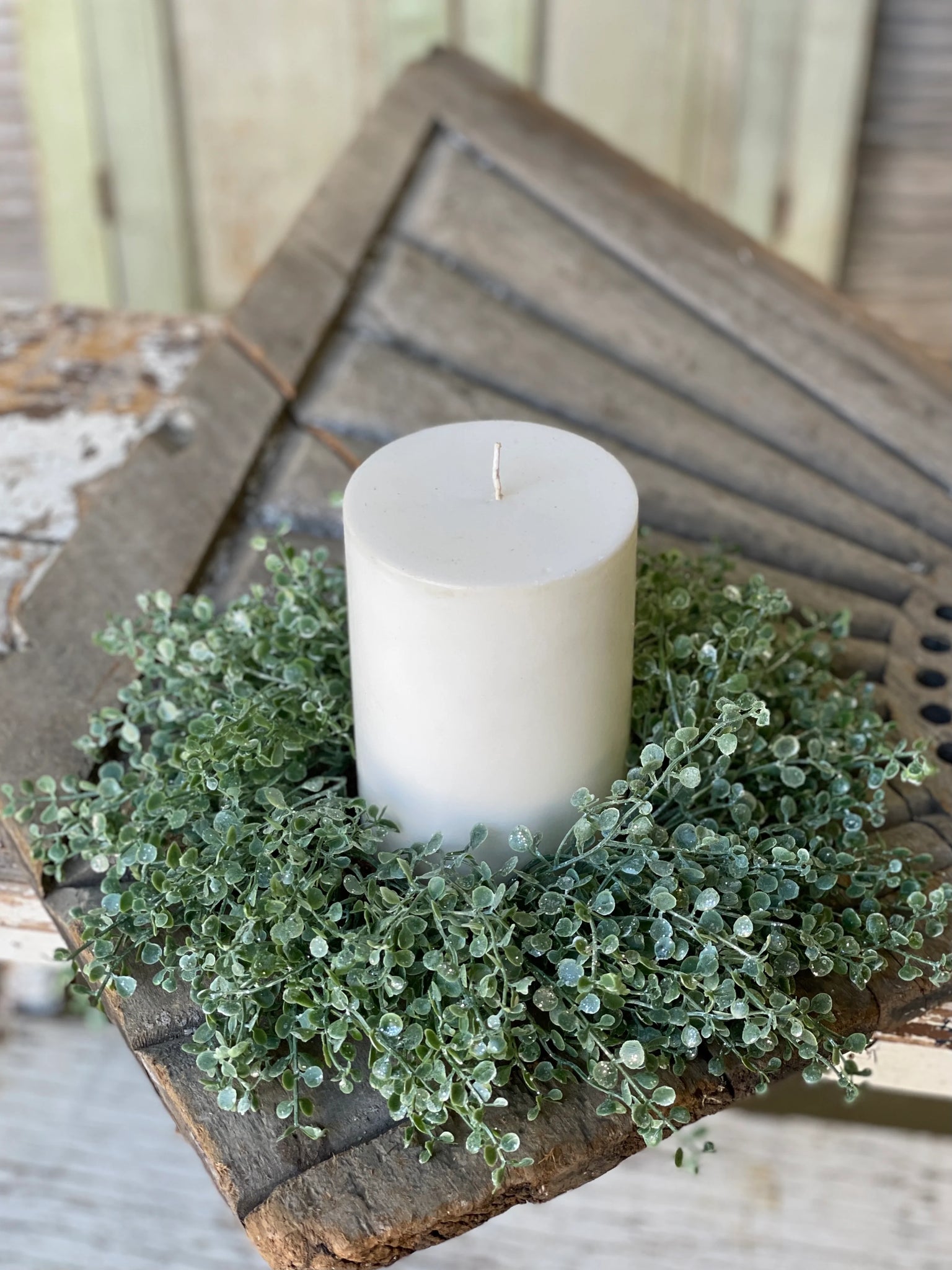 Winter candle rings on sale